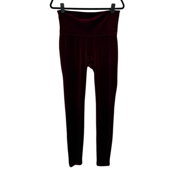 Spanx Dark Red Velvet Jeggings size XL - Picture 2 of 10